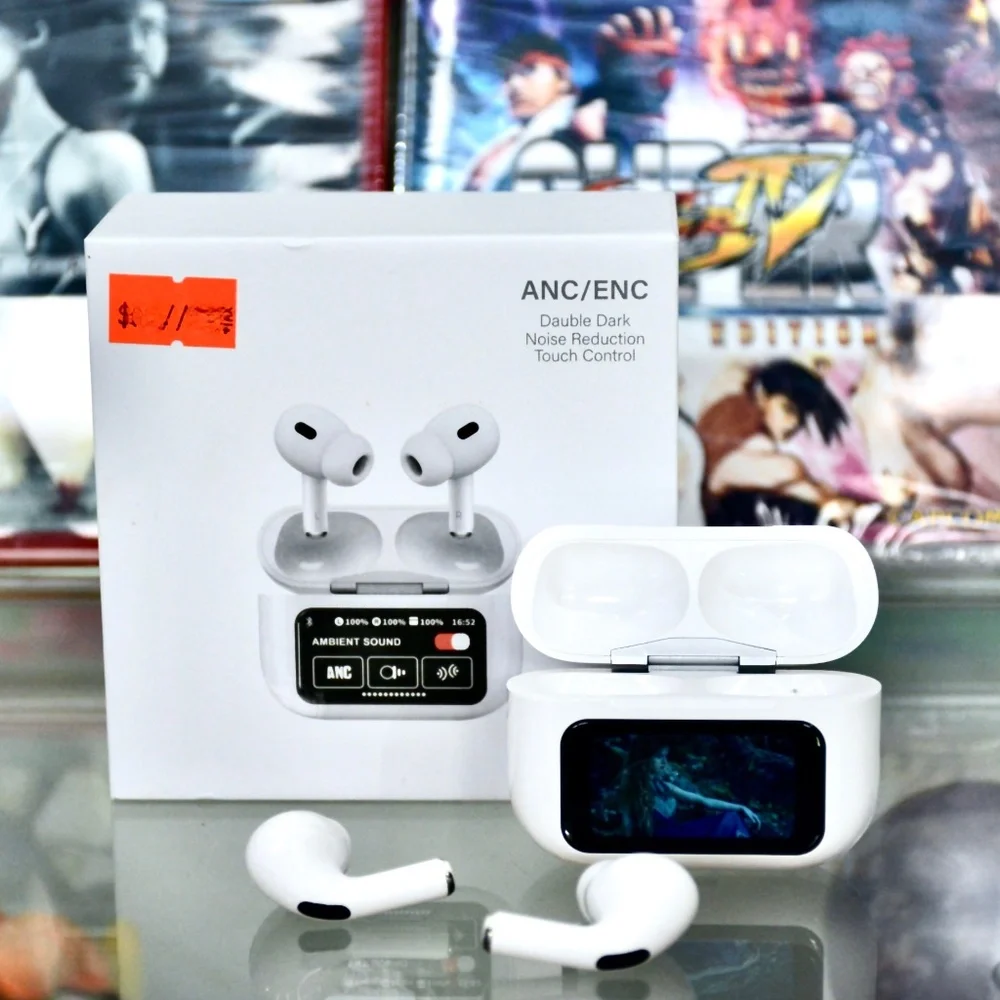 WIRELESS EARBUDS WITH TOUCH SCREEN AND CHARGER CASE